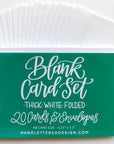 Blank Card Set - 20 Cards and Envelopes Size A2