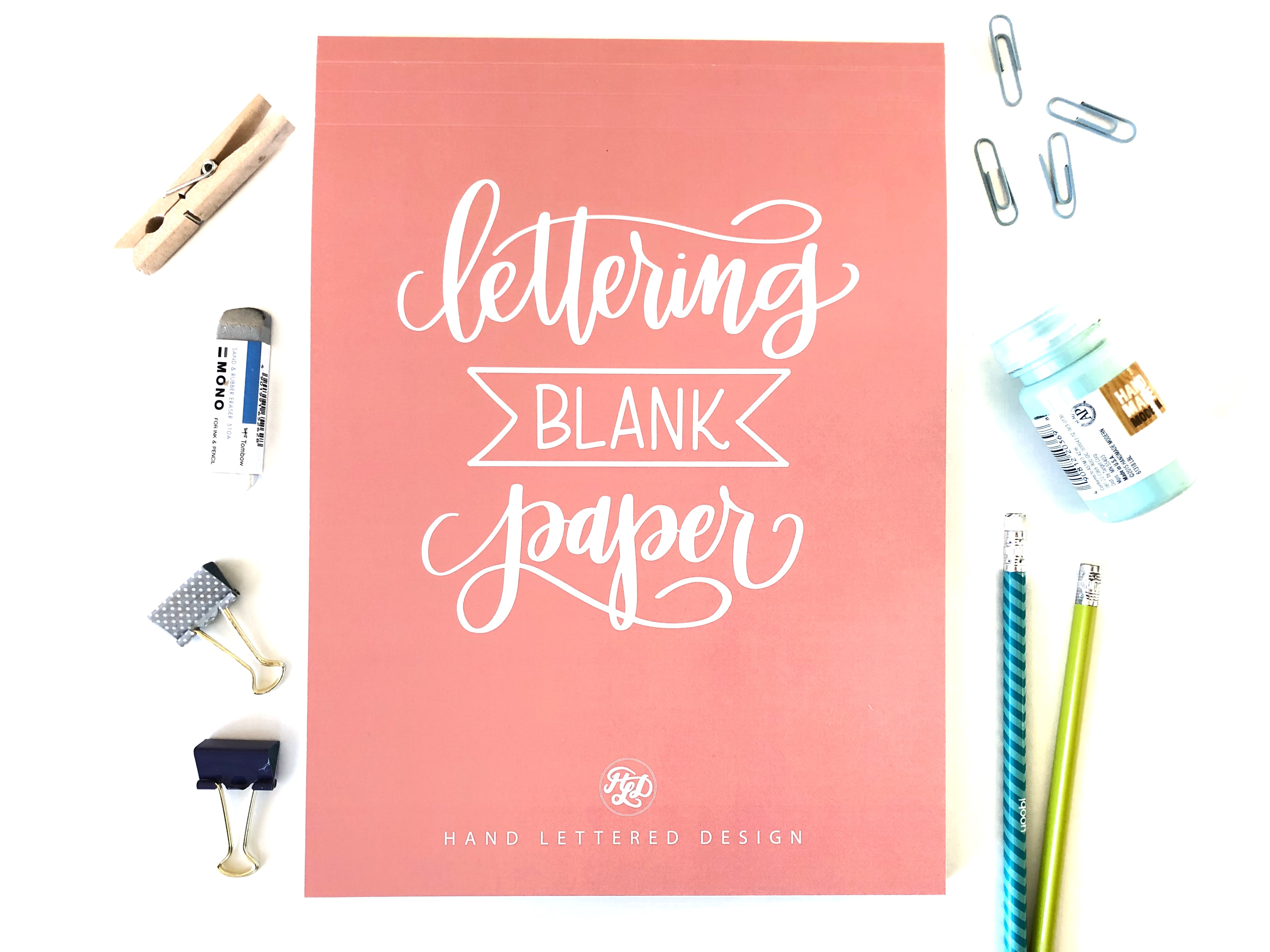 Pad Lettering Design Lettering Blank Paper Pad – Hand Lettered Design