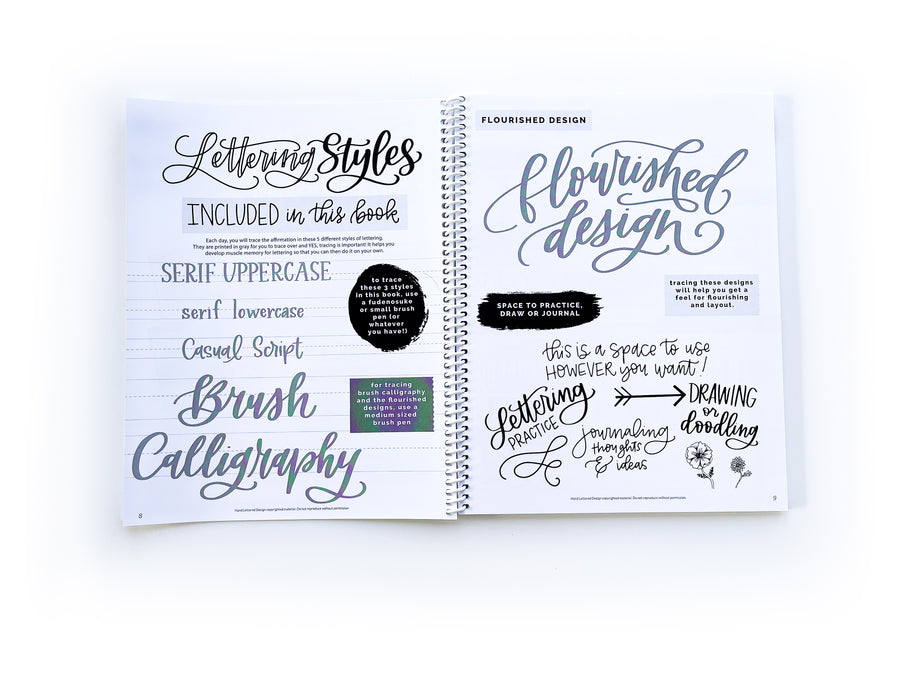 Textura Calligraphy Workbook (Digital Download) — Mindful Release