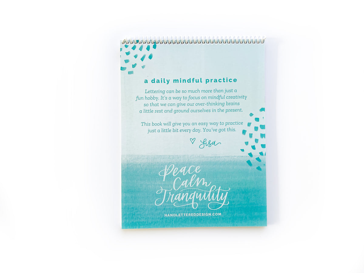 Hand Lettering Calm Daily Mindful Lettering: Peace & Calm – Hand Lettered Design