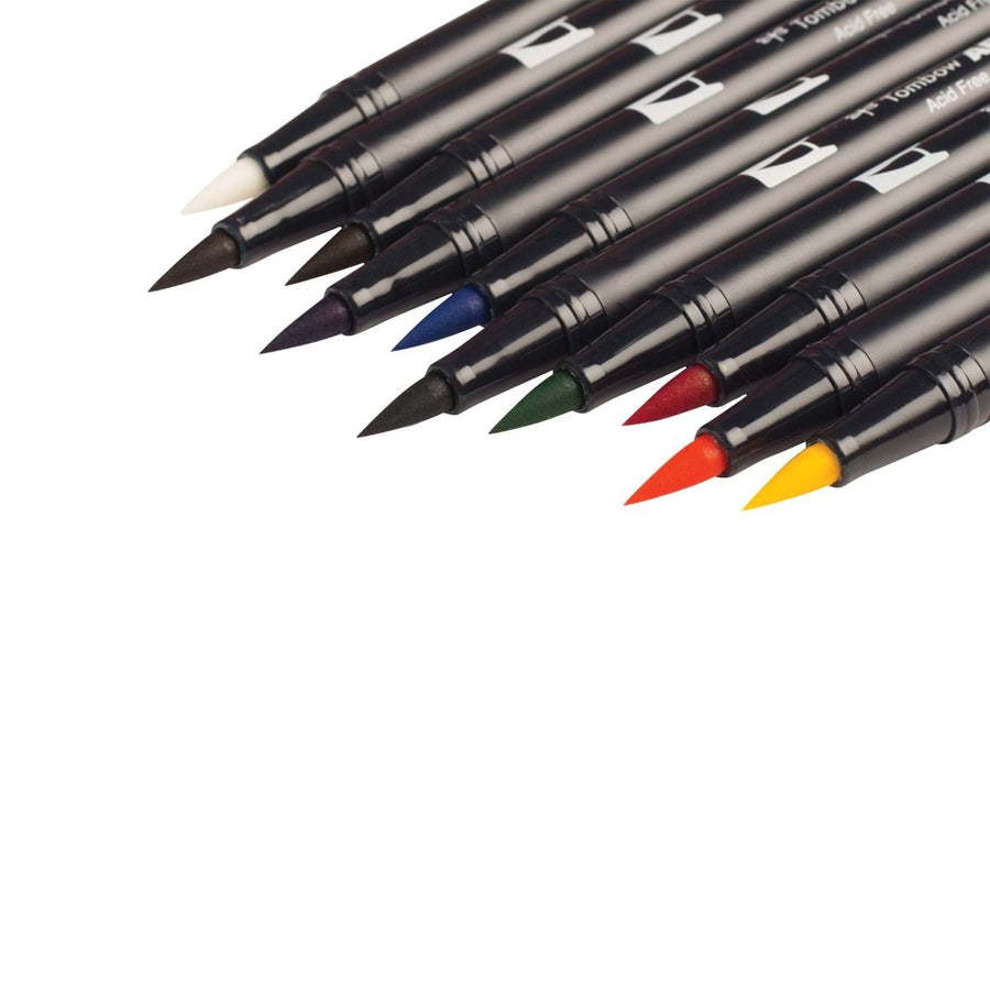 Primary Colors 10-Pack - Dual Brush Pens