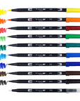 Primary Colors 10-Pack - Dual Brush Pens